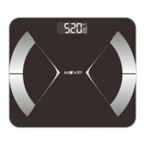 Muvip Body Muscle Bascula de Baño Digital Bluetooth - Pantalla LCD - Plataforma de Cristal Templado - 10 Memorias - Peso Max. 180kg - Auto Apagado