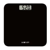 Muvip Bascula Digital de Baño - Capacidad 180Kg - Sensores Alta Precision - Color Negro