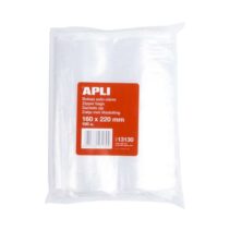 Apli Pack de 100 Bolsas de Auto Cierre 160 x 220 mm - Cierre Seguro - Aptas para Alimentos