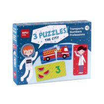 Apli Set de 3 Puzzles: Transporte