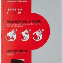 Apli Pack de 3 Forros de Libros con Solapa Ajustable 290 mm - PVC - Forra en 3 Pasos