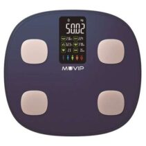 Muvip Smart Body Bascula de Baño Digital Bluetooth - Pantalla LCD Color - Plataforma de Cristal Templado - Sensores Alta Precision - 15 Memorias - Peso Max. 180kg