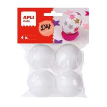 Apli Pack de 4 Bolas de Porexpan Ø 45 mm - Color Blanco