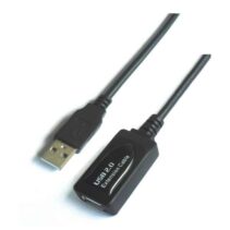 Aisens Cable Extension USB 2.0 Prolongador con Amplificador - Tipo A Macho a Tipo A Hembra - 15m - Color Negro