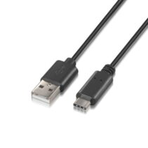 Aisens Cable USB Tipo C a USB A 2.0 - Carga Rapida - 1.0m - Color Negro