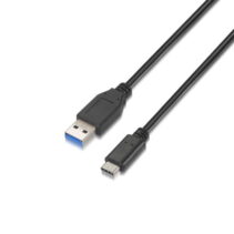 Aisens Cable USB 3.1 Gen2 10Gbps 3A - Tipo USB-C/M-A Macho - 1.0m - Color Negro