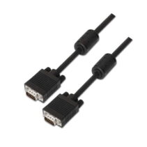 Aisens Cable SVGA con Ferrita - HDB15/Macho-HDB15/Macho - 15m - Color Negro