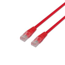 Aisens Cable de Red Latiguillo RJ45 Cat.5e UTP AWG24 - 0.5m - 10/100 Mbit/s - Color Rojo