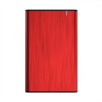 Aisens Caja Externa 2.5" para Discos Duros 9.5mm SATA I - II y III a USB 3.0/USB 3.1 GEN1 - Color Rojo