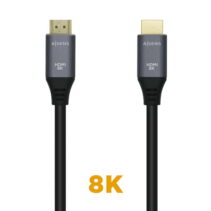 Aisens Cable HDMI V2.1 Ultra Alta Velocidad 8K@60Hz 48Gbps - A/M-A/M - 0.5m - Color Negro