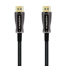 Aisens Cable HDMI V2.1 AOC (Active Optical Cable) Fibra Optica Ultra Alta Velocidad UHS 8K@60Hz 4K@120Hz 4:4:4 48Gbps - A/M-A/M - 10m - Color Negro