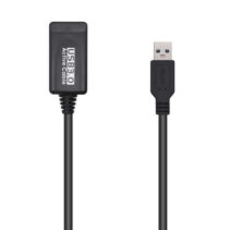 Aisens Cable USB 3.0 Prolongador con Amplicador - Tipo A/M-A/H - 5.0m - Color Negro