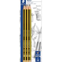 Staedtler Noris 122 Pack de 6 Lapices de Grafito Hexagonales 2HB con Goma - Resistencia a la Rotura - Madera de Bosques Sostenibles