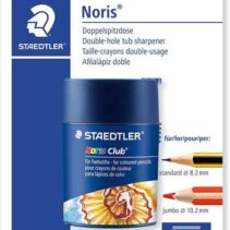 Staedtler Noris Club 512 Sacapuntas de Plástico Doble Uso para Lapices Normales y Gruesos - De 7mm hasta 12mm - Deposito