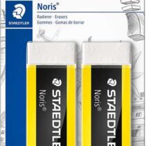 Staedtler Noris 526 Goma de Borrar - Plastico - Alta Calidad - Minimos Residuos - Color Blanco