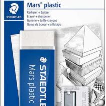 Staedtler Pack de 1 Goma de Borrar Mars Plastic + 1 Sacapuntas de Metal 510