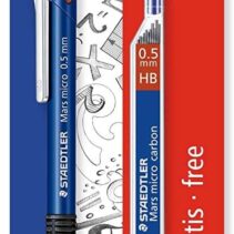 Staedtler Mars Micro Pack de 1 Portaminas 0.5mm + 1 Tubo de 12 Minas - Minas HB - Zona de Agarre de Goma