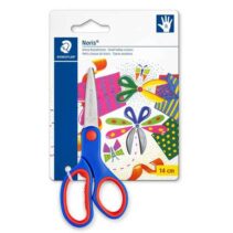 Staedtler Noris 965 Tijera Escolar de Seguridad - Agarre Ergonomico Suave - Cuchillas Romas - Longitud 14cm