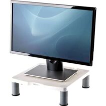 Fellowes Soporte Estandar para Monitor - Ajustable en 3 Alturas - Pies Antideslizantes - Hasta 27kg - Color Gris