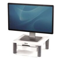 Fellowes Soporte para Monitor Plus - Ajustable en 5 Alturas - Cajon de Almacenamiento - Hasta 36kg - Color Gris