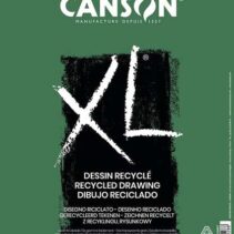 Canson XL Recycled Bloc de Dibujo con 50 Hojas A4 - Espiral Microperforado - Grano Fino - 160g - Color Blanco