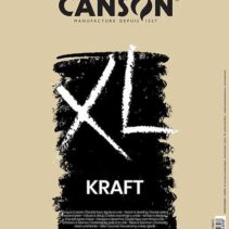 Canson XL Kraft Rayado Bloc de Dibujo con 60 Hojas A4 - Espiral Microperforado - 21x29.7cm - 90g - Color Beige