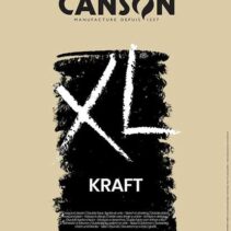 Canson XL Kraft Rayado Bloc de Dibujo con 60 Hojas A3 - Espiral Microperforado - 29.7x42cm - 90g - Color Beige