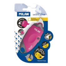 Milan Capsule Ceramic Cutter de Hoja Ceramica Reemplazable - Tamaño Bolsillo - Diseño Ergonomico - Sistema de Bloqueo - Color Aleatorio