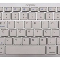 Approx Teclado Compacto Inalambrico Bluetooth 3.0 - 14 Teclas Multimedia - Compatible con PC/Android/iOS - Color Plata