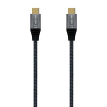 Aisens Cable USB 2.0 Aluminio 5A 100W E-MARK - USB-C/M-USB-C/M - 1.0M - Color Gris