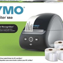 Dymo LabelWriter 550 Bundle Pack de Impresora de Etiquetas + 4 Rollos de Etiquetas - Hasta 62 Etiquetas por Minuto - Reconocimiento Automatico de Etiquetas