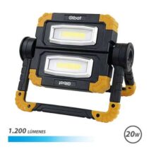 Elbat Foco Led Recargable 20W - 1200 Lumenes - Luz Fria 6500K - Bateria 5000mAh  - Autonomia de 5 a 9 horas