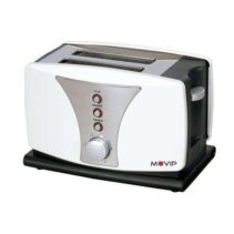 Muvip Top Design Tostadora de Pan 800W - Capacidad para 2 Rebanadas - 6 Niveles de Tostado - Funcion Calentar