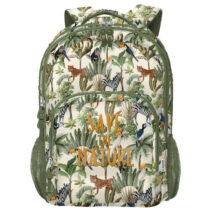 Dohe WWF Save the Nature Mochila Escolar Grande - 3 Compartimentos - Bolsillos Laterales - Tirantes Acolchados y Ajustables - Adaptable a Carro