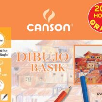 Canson Minipack de 10 Hojas de Dibujo Basik Liso 21x29.7 130g - 20% Hojas Gratis - Color Blanco