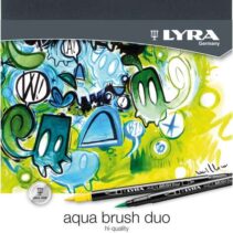 Lyra Aqua Brush Duo Pack de 24 Rotuladores de Doble Punta - Trazos 2 y 4mm - Tinta Base de Agua - Colores Surtidos