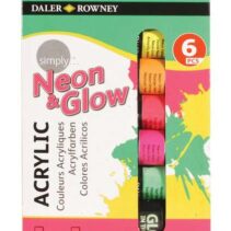 Daler Rowney Simply Pack de 6 Pinturas Acrilicas 12ml - Colores Surtidos Neon