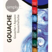 Daler Rowney Simply Pack de 12 Pinturas Acrilicas Gouache - Secado Rapido - Base de Agua - Optima Cobertura - 12ml - Colores Surtidos