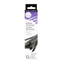 Daler Rowney Simply Charcoal Pack de 12 Carboncillos de Sauce - Marca Suave e Intensa - Ideal para Artistas y Aficionados