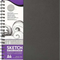 Daler Rowney Simply Cuaderno de Dibujo A4 100g/m2 - Cubierta Rigida con Encuadernacion en Espiral - Color Blanco