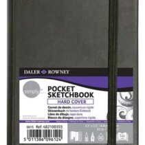 Daler Rowney Simply Cuaderno Cosido - Formato 9x14cm - 72 Hojas de Papel 100g/mg2 - Color Blanco