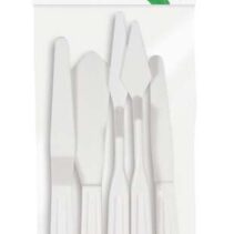 Daler Rowney Simply Pack de 5 Espatulas de Plastico - Diferentes Formas - Plastico Duradero - Color Blanco