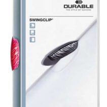 Durable Swingclip 30 Carpeta de Plastico con Pinza Giratoria - Tamaño A4 - Capacidad hasta 30 Hojas - Pinza de Color Purpura