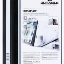 Durable Duraplus Carpeta de Fastener - Para Formato A4+ - Compartimento Interior - Tapa Posterior de Color Negro