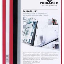 Durable Duraplus Carpeta de Fastener - Para Formato A4+ - Compartimento Interior - Tapa Posterior de Color Rojo