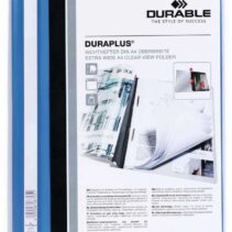 Durable Duraplus Carpeta de Fastener - Para Formato A4+ - Compartimento Interior - Tapa Posterior de Color Azul