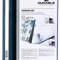 Durable Duraplus Carpeta de Fastener - Para Formato A4+ - Compartimento Interior - Tapa Posterior de Color Azul Oscuro