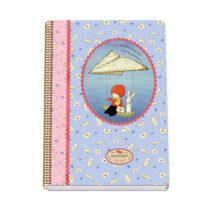 Dohe Santoro Poppi Loves Messenger Cuaderno Espiral Tapa Rigida - Tamaño Folio de 80 Hojas 90gr - Hojas con Cuadricula 4mm