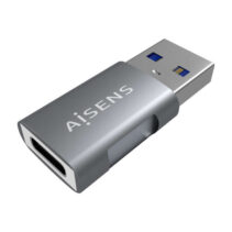 Aisens Mini Adaptador USB 3.2 GEN2 10G 3A - Tipo USB-C/H-A/M - Color Gris