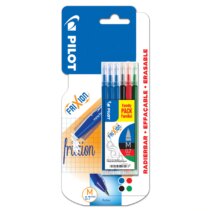 Pilot Pack de 6 Recambios para Frixion Ball y Frixion Clicker - Punta de Bola Redonda 0.7mm - Trazo 0.4mm - Colores: 3x Azul